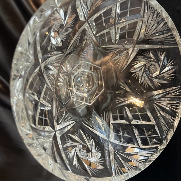 Vintage 1950's Polish Crystal Footed Bowl - Picture 2 of 6